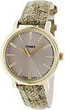 Timex Women's T2P173 Two-Tone Leather Analog Quartz Watch with Beige Dial