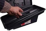 Toolzone 19 inch Black Heavy Duty Plastic Maestro Toolbox with Handle TB095 view 2