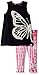 Burt's Bees Kids Little Girls' Toddler Organic Tank Tunic and Capri Legging Set, Onyx, 3T