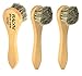 Ralyn 3 Count Shoe Shine Brush Set - 5' Long Handle Horse Hair Dauber Applicator - Light & Dark Horsehair Dauber, Professional Buffing Cloth - Shoe Polish Brush for Leather & Shoes