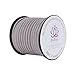 BoRuo Micro-Fiber Flat Leather Lace Beading Thread Faux Suede Cord String Velet 50 Yard Roll Spool 5mm Grey Color with Acrylic Jar
