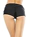 iHeartRaves Solid Black Low Rise Rave Booty Shorts (Large)