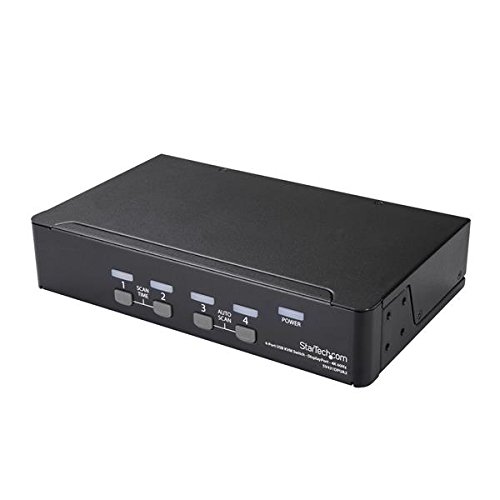 StarTech.com DisplayPort KVM Switch - 4 Port - 4K 60Hz - DisplayPort 1.2 KVM - Computer Switch Box - DisplayPort Switch - USB KVM Switch (SV431DPUA2)