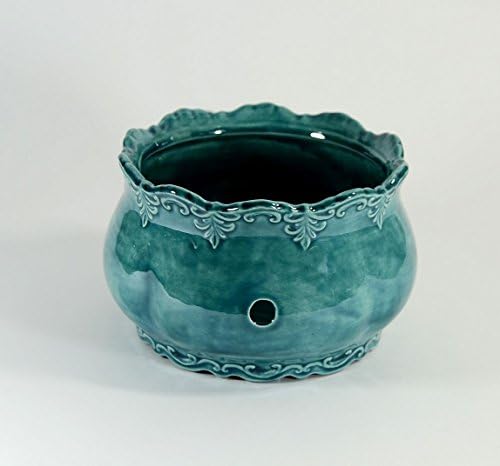 Ornate Knitting Yarn Bowl (Peacock)
