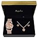 Gifts For Women Mom Wife Girlfriend Birthday Anniversary Christmas Gift - Appolus Watch Necklace Earrings Set Cubic Zirconia Rose Gold