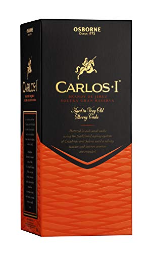 Carlos I 40% vol. – Hochwertiger Brandy Solera Gran Reserva mit Geschenkpackung aus dem Hause Osborne (1 x 0,7l) – Bild 4