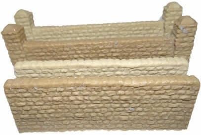 Large Stone Wall 4 piece Set 28mm Scale Miniature Terrain Novas Design Studio
