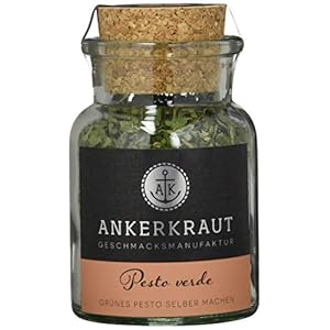 Ankerkraut Pesto Verde, 30g im Korkenglas, Gewürzmischung zum Zubereiten von grünem Pesto