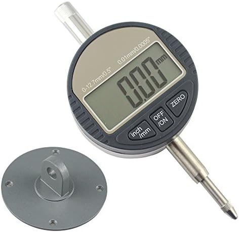 IUEGB Digital Dial Indicator 0.01/.0005'' Digital Probe Indicator Dial Test Gauge Range 0-12.7mm/0.5'' Dial Test Indicators Electronic Indicator Gauge