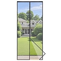 Apalus Prime Fliegengitter Tür, Magnet Insektenschutz Balkontür 90x210cm, Lichtdurchlässig, Reißfest, Wetterfest, Langlebig, Stärkere Magneten als beim Klassik, 3.8cm Klettband Oben, Nicht Kürzbar