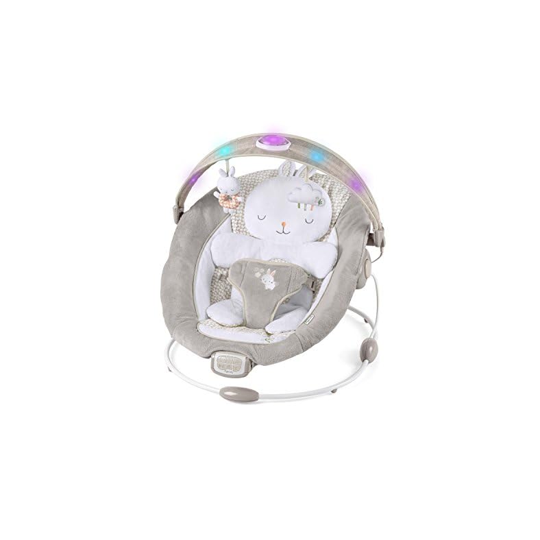 Ingenuity InLighten Baby Bouncer Infant Seat, Light Up-Toy Bar, Music, Sounds & Vibrations, 0-6 Months Up to 20 lbs…