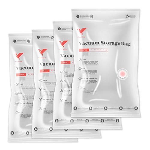 Vacbird Vacuum Storage Bags, 4 Pack (4 x Small) Space Saver Storage