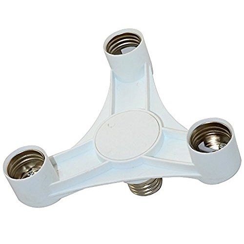 ABI 3 to 1 Light Socket E26 Splitter Base Adapter for Flood Spot and