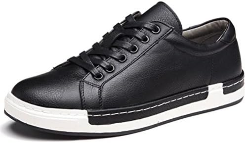 Senyee Men's Fashon Sneakers, Trendy Low Top Flats Lace Up Casual Oxfords Shoes Black 10