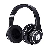 SNLSY Bluetooth Headphones Over Ear Hi-Fi Stereo Foldable Portable Control Wired/Wireless Headphone with Built-in Mic and Soft Earmuffs Black