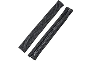 YFEIQI 1 Pair of Chair Arm Rest Covers,Computer Office Chair Armrest Cover Soft Chair Arm Covers Office Chair Armrest Pads Solid Color Chair Armrest Cover with Zipper (Black)