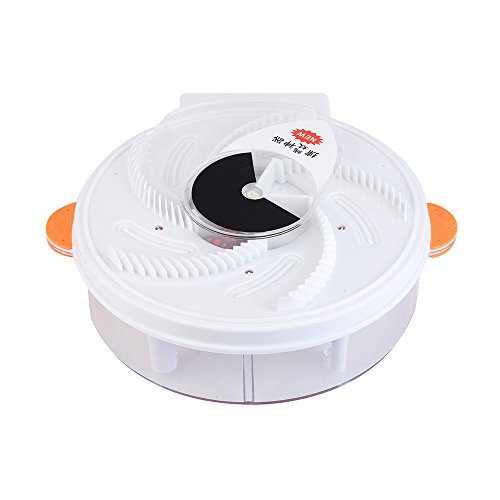 Botrong Autumatic Electric Purple Light Fly Trap USB Recharge Device with Trapping Food (Orange)