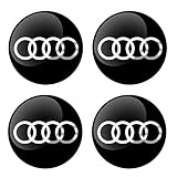 4PCS 56MM 2.22 inches Auto Car Styling Accessories Emblem Badge Decal Sticker Wheel Hub Caps Centre Cover fit for Audi