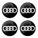 4PCS 56MM 2.22 inches Auto Car Styling Accessories Emblem Badge Decal Sticker Wheel Hub Caps Centre Cover fit for Audi