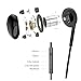 USTEK Wired In-Ear Headphones with Microphone Earbuds for Running Workout Gym for iOS Android Windows