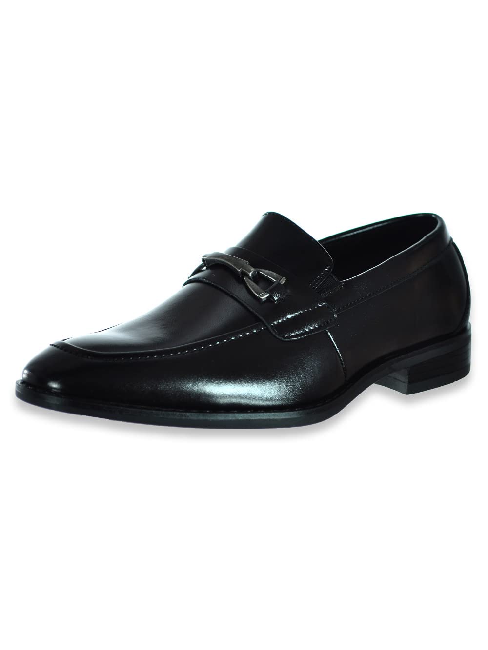 Stacy Adams Boy’s Kaylor Slip On Loafer, Black, 12 Big Kid
