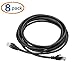 Cable Matters 8-Pack Snagless Cat 5e Ethernet Cable - 10ft, Gigabit Cat5e Cable, Cat5e Ethernet Cord, Black