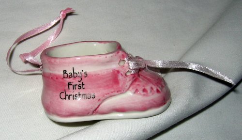ceramic baby shoes ornament