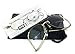 Rimless Oversize Vintage Retro butterfly upside down Tint Lens Sun Glasses (Gold, Clear)