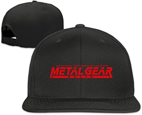 Metal Gear Solid Boy Girl Adjustable Flat Snapback Baseball Cap Black