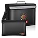 Noiposi Fireproof Document Bags,15.7x11.8x4 inch Waterproof and Fireproof Bag,Triple Layers Silicone Fireproof Box for Documents,File,Money and Cash