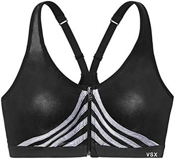 Victoria's Secret Fashion Show Silver Stripe Knockout Sports Bra 34B
