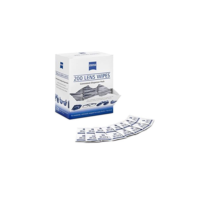ZEISS PreMoistened Lens Cleaning Wipes 200 Count