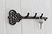 Comfify Decorative Wall Mounted Key Holder Rack - Vintage Key Shaped Rack with 3 Hooks - Wall Mounted - Keys, Coats, Hats and More- Rustic Cast Iron - 11 x 2.8 - with Screws and Anchors - Rust Brown