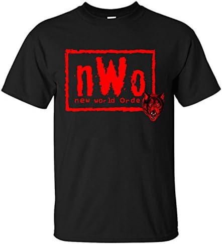 GEKK Men's Red Nwo wolfpack Wrestling Logo T-shirts