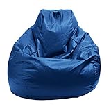 Gold Medal Bean Bags 30011209804TD Large Wet Look Vinyl Tear Drop Bean Bag, Blue