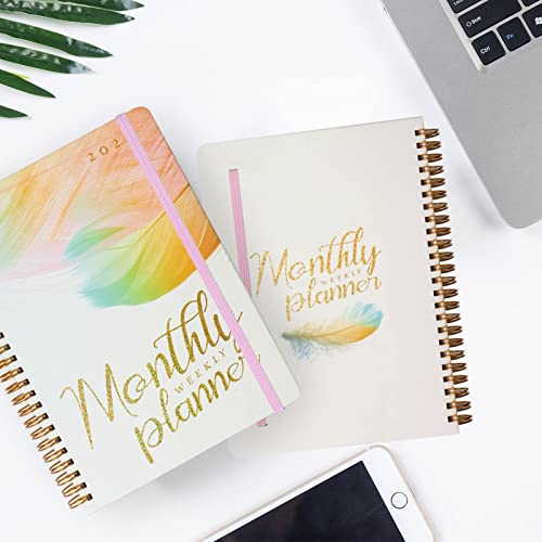 2022 Monthly Planner, 2022 Planner, Weekly & Monthly & Daily Planner 2022, 8.7 x 6.3 inches, Hard Cover Planner with Elastic Closure, for Reasonable Arrangement of Study, Work and Life, Thoughtful Gift