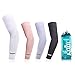 4 Pairs Sport Ice Cooling Arm Sleeves UV Protection Golf Cycling Hiking Climbing (L)