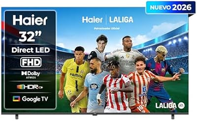 K85 Full HD 32" H32K85GFX, Smart TV con Google TV, Chromecast, Dolby Audio, HDR10, Bluetooth 5.1, USB 2.0 x 2, DBX TV, HDMI 2.1 x 4 [2026]