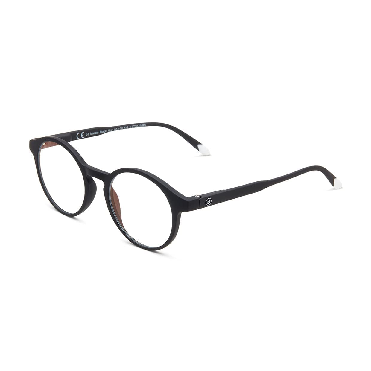 BARNER - Unisex blue light glasses without prescription, Anti-blue light - Model Le Marais Black Noir