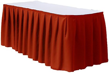 Table Skirts (Burnt Orange, 17') By Florida Tablecloth Factory