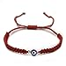 LuckyEye 2911-SRB Women's Red Evil Eye Braided Macrame Bracelet (SRB)