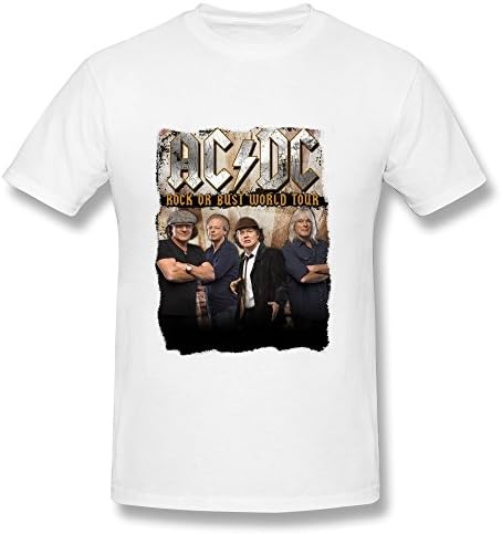 HO Acdc Rock Or Bust World Tour Poster T Shirt For Men White M