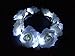 Dreampixie White Rose Flower Crown with LED Lights