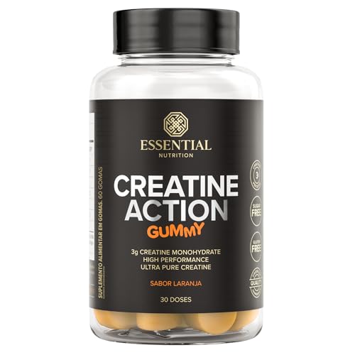 Creatina Creatine Action Gummy sabor Laranja - Essential Nutrition