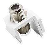 AllSmartLife® 5-Pack RG6 Coaxial TV-F-Type Connector Keystone Jack Insert - White