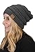 Funky Junque Solid Ribbed Beanie - Charcoal