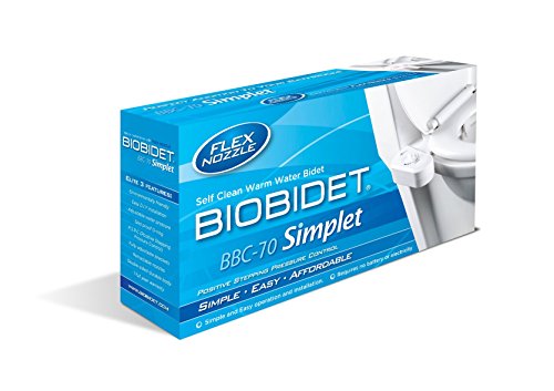 Bio Bidet BB-70 Fresh Spray Non-Electric Bidet Toilet Seat Attachment, Retractable Self Cleaning Nozzle, Brass Inlet Valve Metal Hose, Water Pressure Control, Easy DIY Install, White - Thumbnail 6