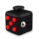 QQPOW Cube Relieve Stress for Adults Children Anxiety Attention Relieves Stress and Anxiety Release Stress Toy (Black and Red)