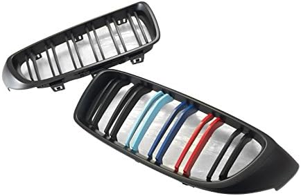 M STYLE M TRI 3 COLOR MATTE BLACK FRONT GRILLE for 14-16 BMW F32 (F33 F36)