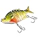 Bassdash Hard Swimbaits Segmented Panfish Shad Minnow Crank Lure 2.5in 3.2in for Bass Pike Walleye Salmon Fishing, One Piece / 4-Pack